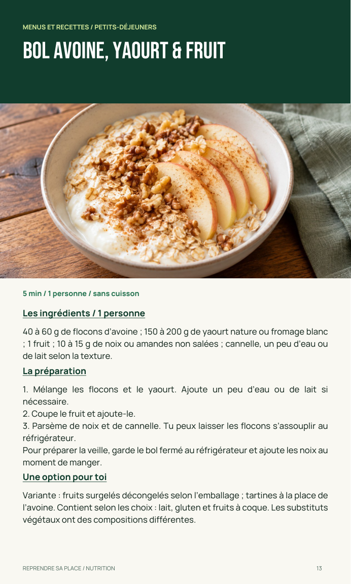 Le guide nutrition — page d’aperçu 3